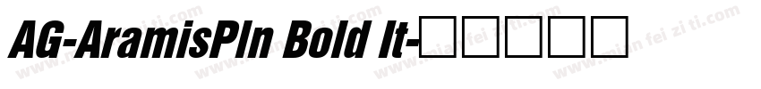 AG-AramisPln Bold It字体转换